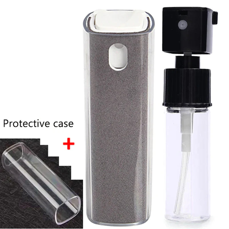 2 in 1 Phone Screen Cleaner Spray Computer Mobile Phone Screen Dust Remover Tool Microfiber Cloth for Iphone Ipad Apple Polish