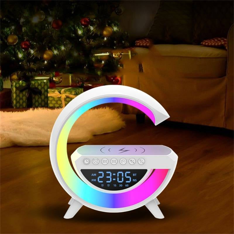 Bluetooth Speaker Wekker Met Draadloze Oplader En FM Radio