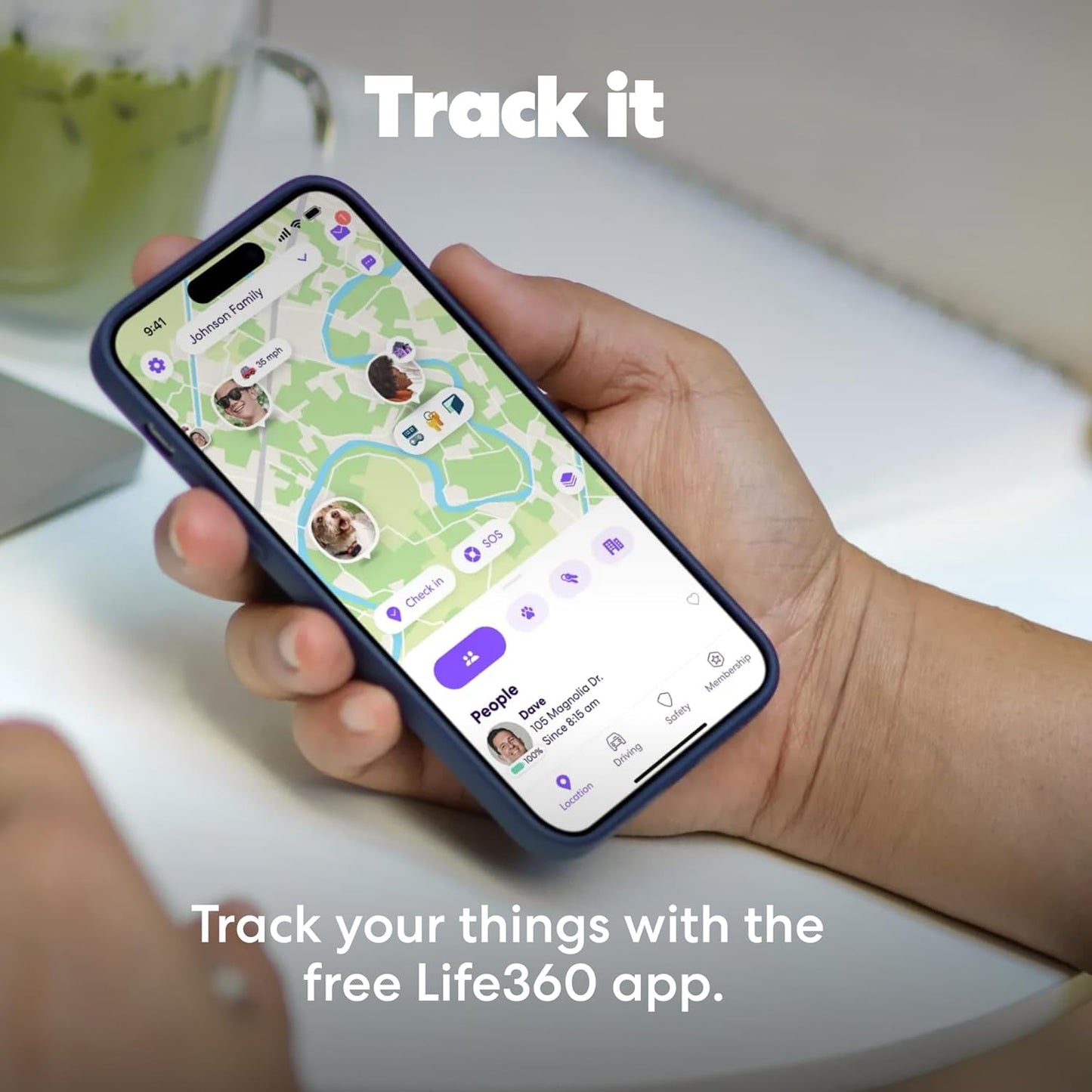 Tile Pro - Powerful Bluetooth Tracker, Key Finder and Item Locator for Keys Bags, and More. Both Ios and Android Compatible. Phone Finder. 2-Pack (Black/White)