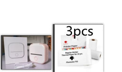 Portable Mini Thermal Label Printer Home Photo Printer Student Wrong Question Printer Bluetooth-Compatible Mini Label Printer Price Tag