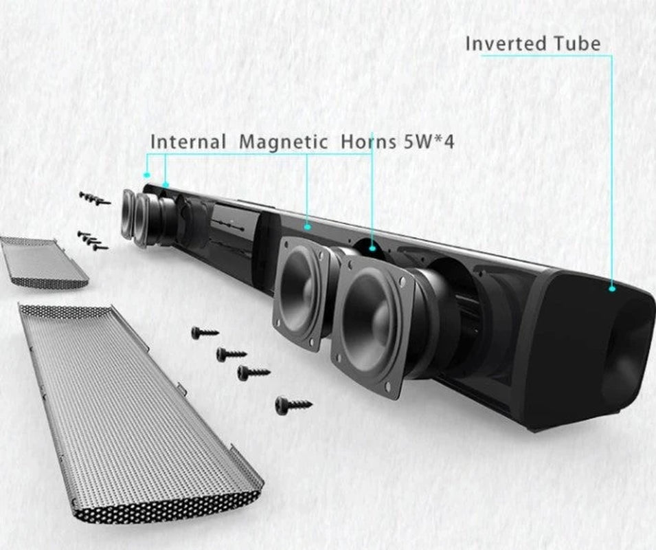 Kabelloses Bluetooth-Soundbar-Stereolautsprechersystem Mit FM & USB – Cinewave