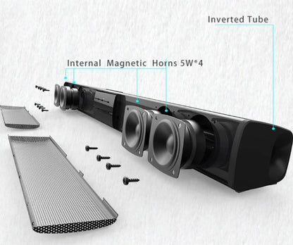 Kabelloses Bluetooth-Soundbar-Stereolautsprechersystem Mit FM & USB – Cinewave