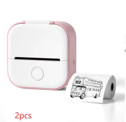Portable Mini Thermal Label Printer Home Photo Printer Student Wrong Question Printer Bluetooth-Compatible Mini Label Printer Price Tag