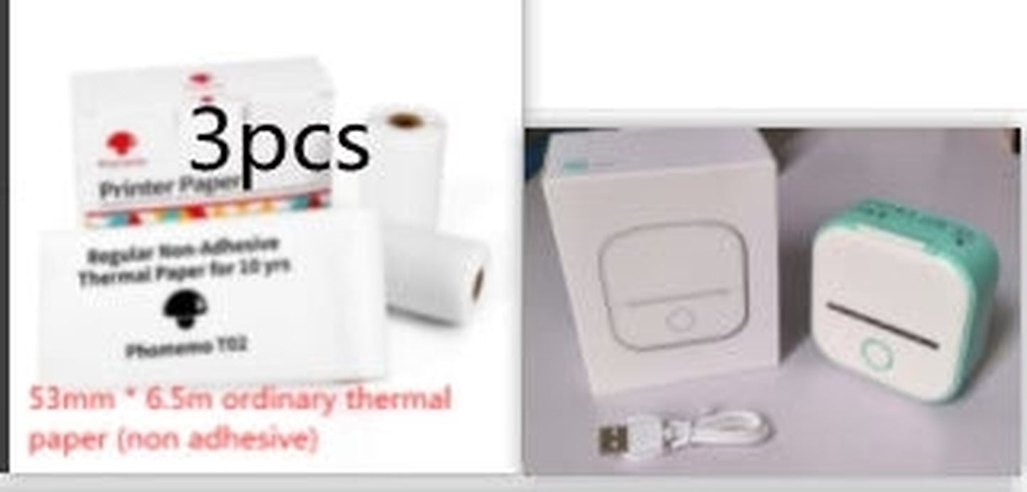 Portable Mini Thermal Label Printer Home Photo Printer Student Wrong Question Printer Bluetooth-Compatible Mini Label Printer Price Tag