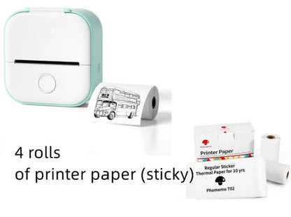 Portable Mini Thermal Label Printer Home Photo Printer Student Wrong Question Printer Bluetooth-Compatible Mini Label Printer Price Tag