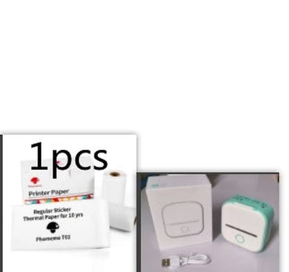 Portable Mini Thermal Label Printer Home Photo Printer Student Wrong Question Printer Bluetooth-Compatible Mini Label Printer Price Tag