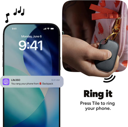 Tile Pro - Powerful Bluetooth Tracker, Key Finder and Item Locator for Keys Bags, and More. Both Ios and Android Compatible. Phone Finder. 2-Pack (Black/White)